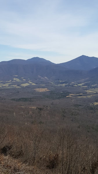 Typical blue ridge mountains scenic vista.