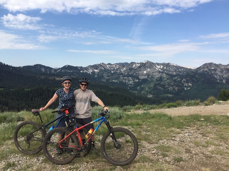 Taking a break after a long climb up Pinecone before descending the Wasatch Crest