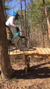 Chip rolling through the trees and onto the mirror berms!