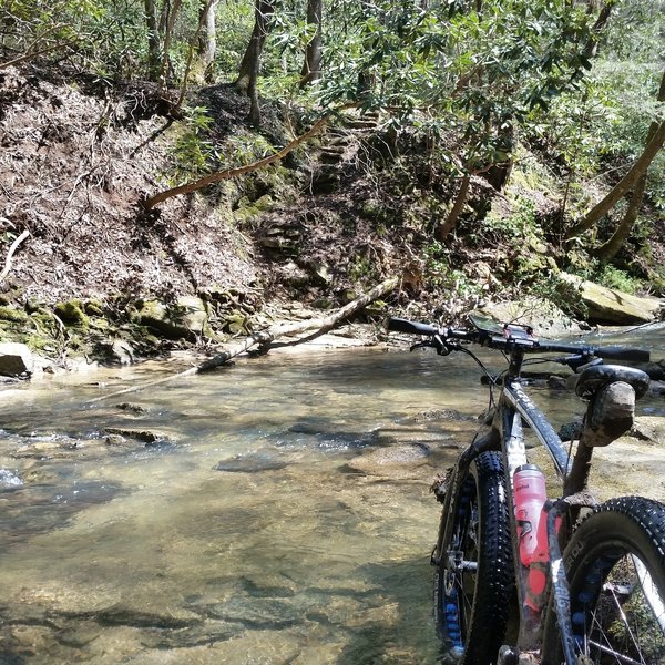 One of many water crossings on Section 31