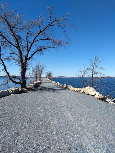 The highlight of the ride...the Colchester Causeway