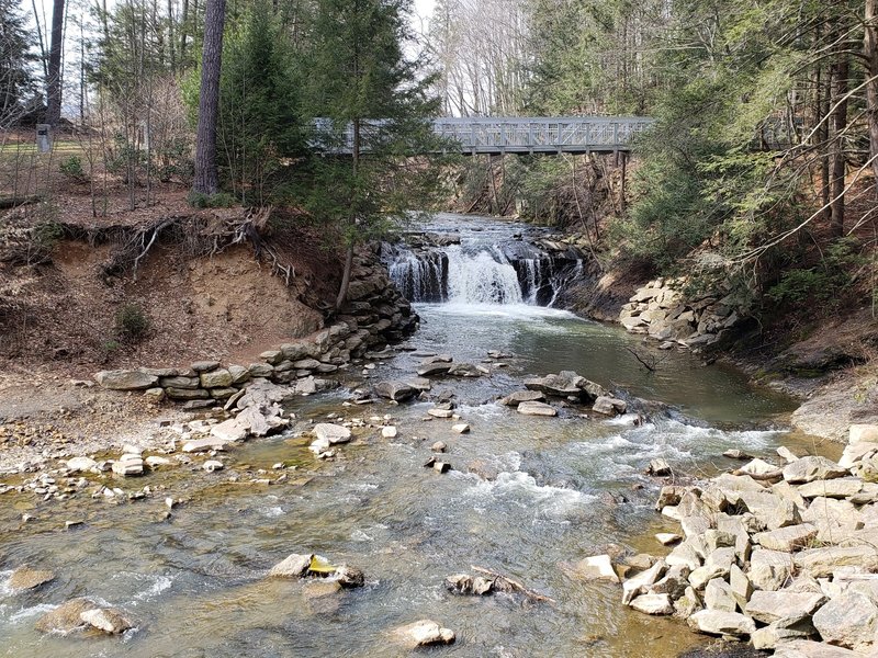 Waterfall from disk golf side