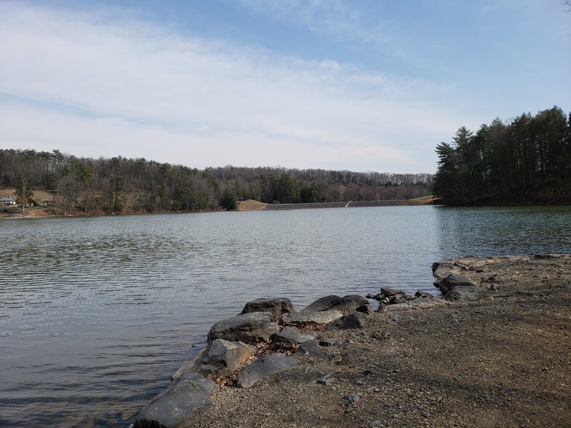 Lake view from fishing area