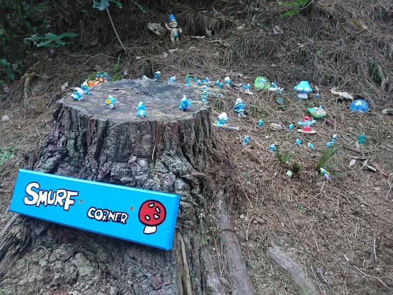 Smurf Corner somewhere along Spicerlink. Take a ride and find it