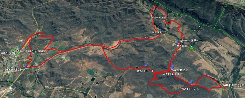 Bonnievale Route - birds eye view