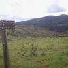 Trail sign at the intersection of McKenzie Gulch Trail and McKenzie Gulch Spur