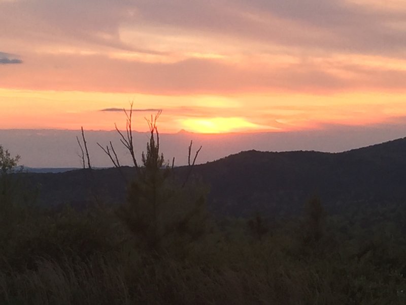 Sunset on Grassy Hollow Road.