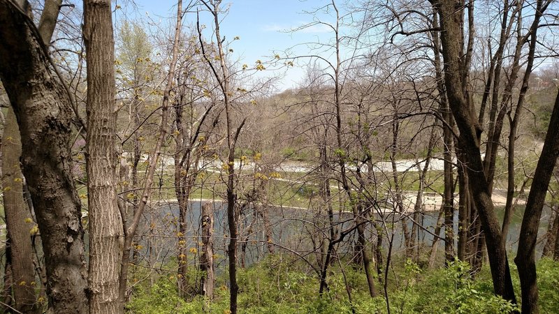 View of Green Lake from the trail above.