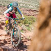 The trail gets technical as you turn away from the Colorado River