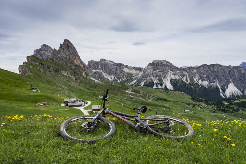 The Geisler Massif is right in front of you when you step off the Seceda lift