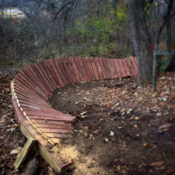 Wooden berm on Tunnel Vision