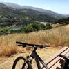 Bench overlooking Guadalupe reservoir at the end of Mine Hill and Randol trails.