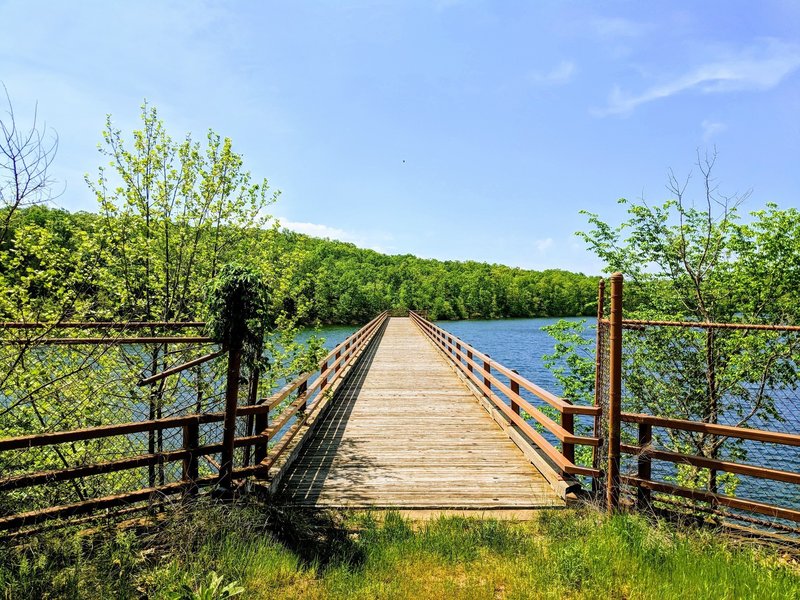 Lake view by the dam.