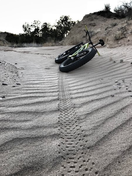 One of the sand dunes that are common in the area.