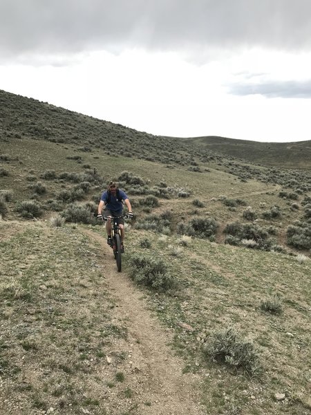 B East flowy trail with minimal rock exposure