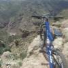 On the Canyon Rim Trail, one of the Royal Gorge trails, at a good place to stop and stretch.