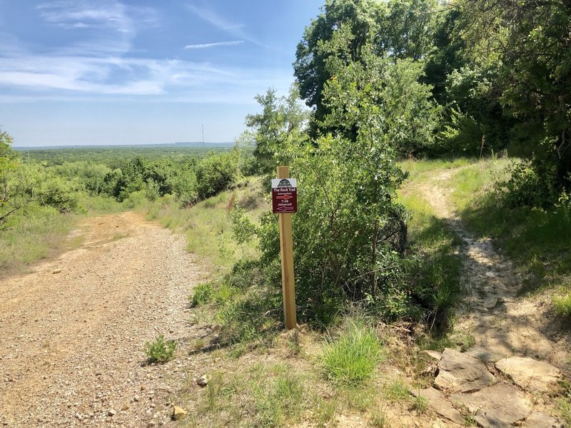 T-194 fire road (left), The Rock entrance (right)