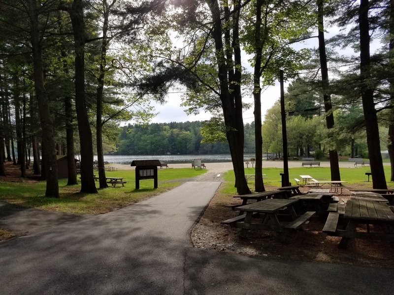 Burr Pond State Park beach area