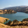 Sailing on Lake Del Valle, seen from East Shore Trail.