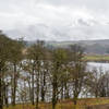 Snow-capped hills through the mist