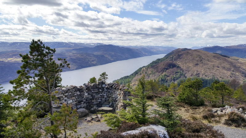 Panoramic viewpoint at top of High Route