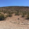 Peace sign on the Blue Diamond Loop..