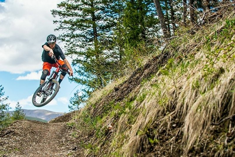 Nice jump action along the River Run Trail