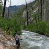 Yes, the trail drops into the creek during spring.