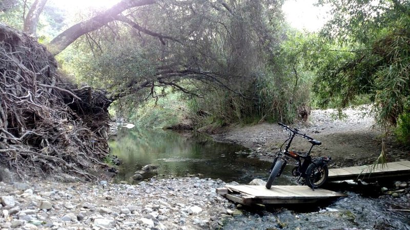 Arroyo Conejo stream crossing. Very tranquil spot.