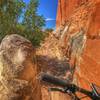 Climbing back up to the Dino Tracks trailhead.