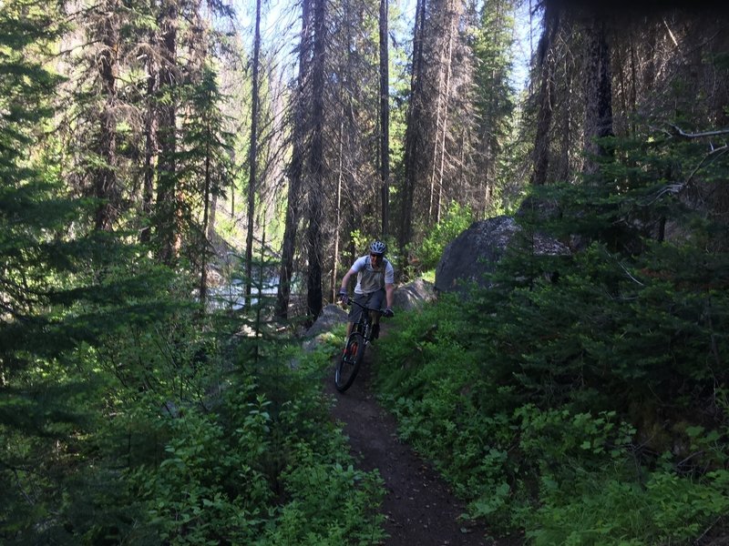 Traveling clockwise from the campground, following the river