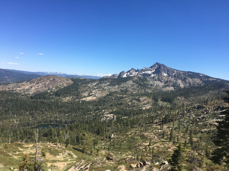 Sierra Buttes vista from Gold Valley Rim Trail