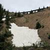 Hike up the left side to get back to Corona Pass road