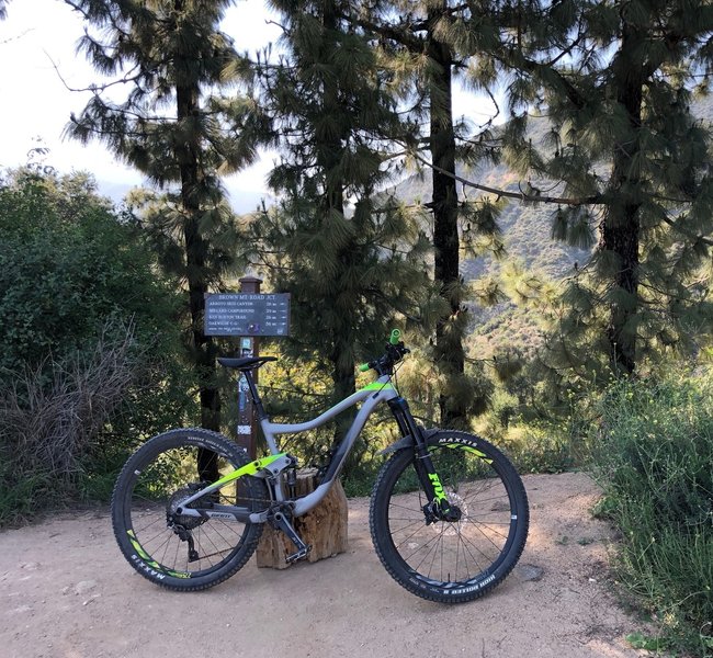 Signage at the saddle, the view before you keep heading up Brown to the very top and/or the start of Ken Burton.