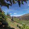 Climbing up the Middle Frisco Trail