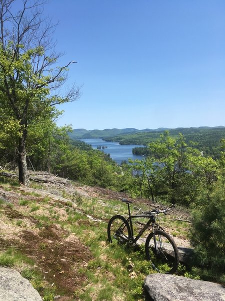 The view of Brant Lake from Bartonville Mountain on Constellation.