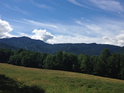 View of Madonna and Sterling Mountains from the trail