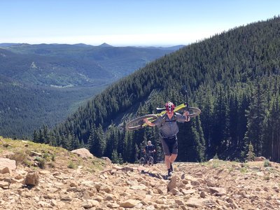 Hiking up to Rollins Pass, above Yankee Doodle Lake