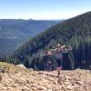 Hiking up to Rollins Pass, above Yankee Doodle Lake