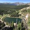 View over Yankee Doodle Lake, on way from Pipeline to Rollins Pass summit