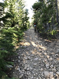 A sample of the rocky 25% grade