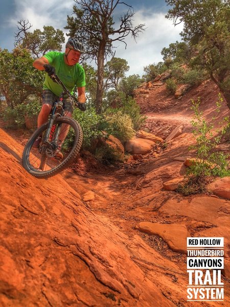 Descending Red Hollow, wall ride.