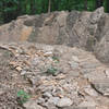 Impressive rock berm/wall ride!