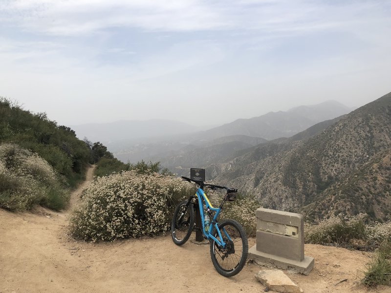 Top of Sunset Ridge, ready to drop into the singletrack after the initial climb