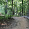 Looking back at the starting mound and first berm on South Side Trail.