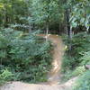 Looking back at the berm to g-out from the top of the step up.