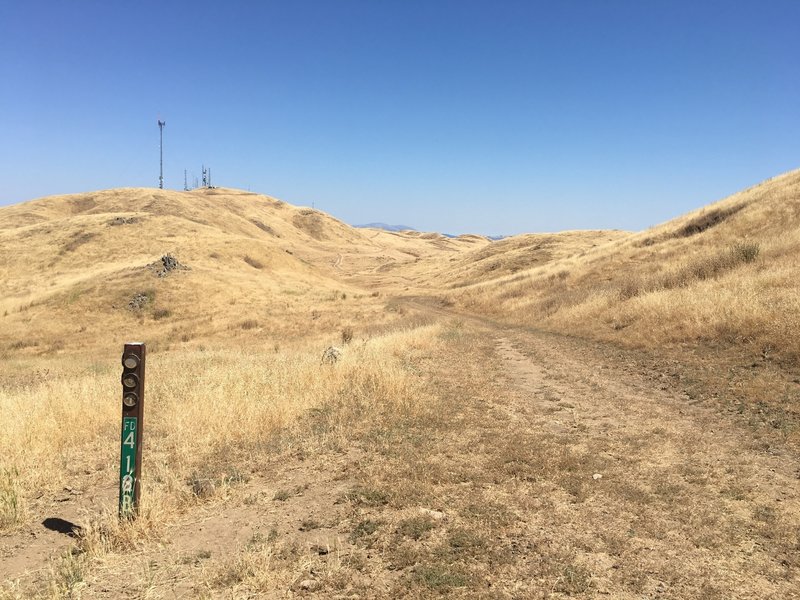 Nice flat section at the top between Mission Peak and Monument Peak. You'll probably be the only person up there even on a Saturday.
