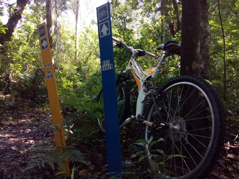 Orlando Mountain Bike Park's trail options.