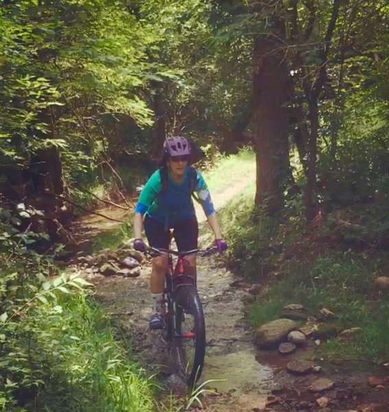 J. splashing through John Bryan State Park's most technical feature.