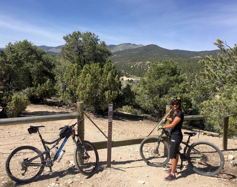 Step-over gate dividing the OHV area from bike/hike only trails.